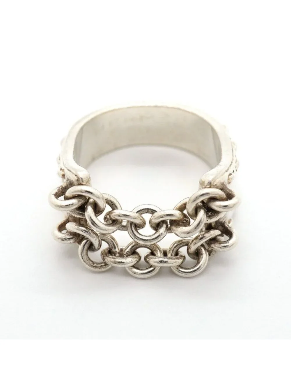 Hermes Ring Mexico Chain 925 Sterling Silver